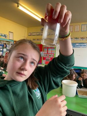 Testing water sample taken from the River Bann