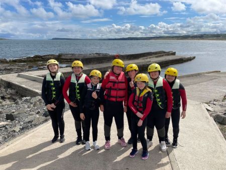 Year 7 preparing for Coasteering on their Annual Residential